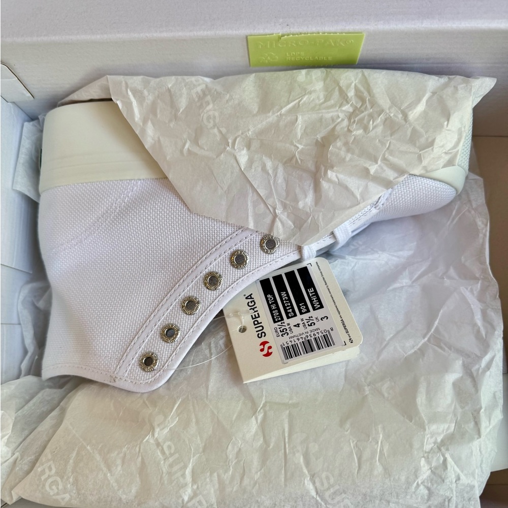 Superga Women's White Platform Sneakers - Picture 4 of 8